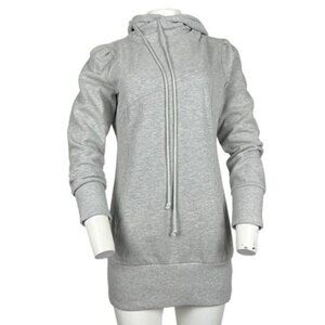 Hooded Tunic Sweatshirt Grey